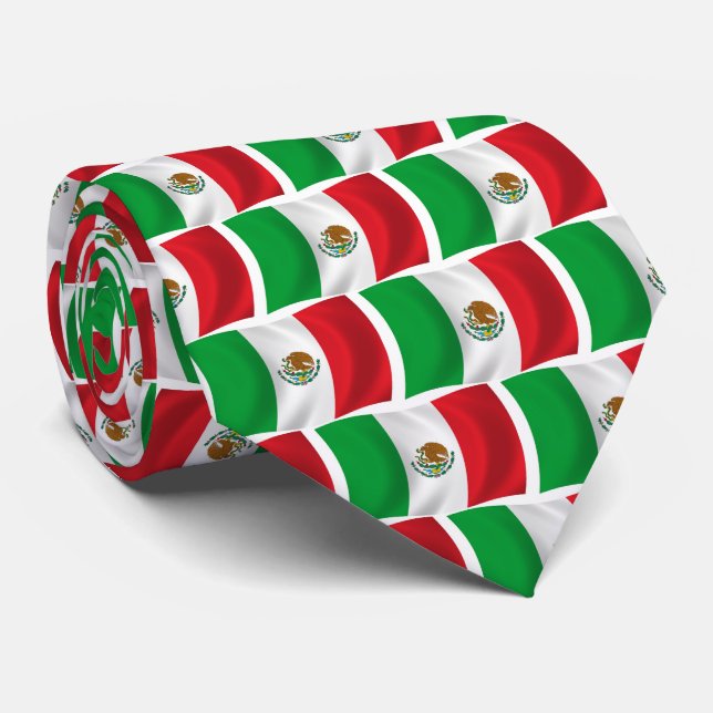 Corbata Marea de bandera de México (Enrollado)