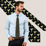 Corbata Margarita<br><div class="desc">Un vaso de cóctel de Margarita. Patrón sin foco. Color de fondo personalizado.</div>