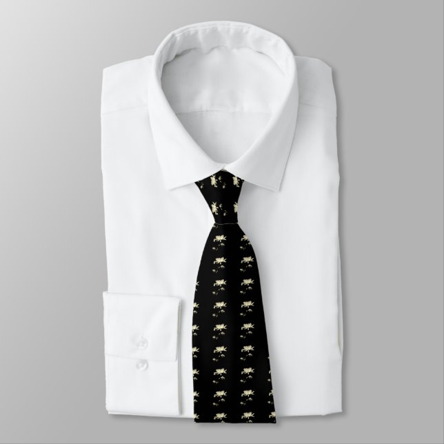 Corbata Margarita - blanco y negro (Atado)