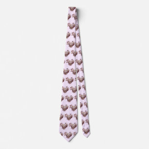 Corbata Margaritas Corazón Rosado