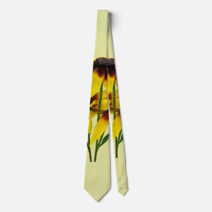 Corbata Margaritas de Ojos Negros Marrón y Amarillo