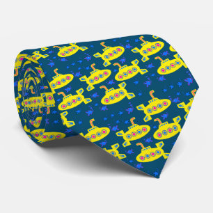 Corbata Marines Amarillos Playos Azul Mar Profundo