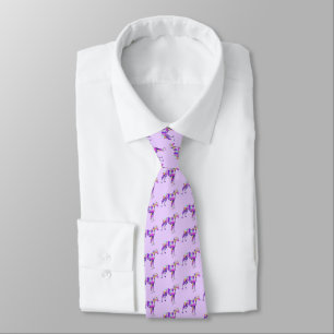 Corbata Marioneta Italiana Greyhound Dog Silhouette LtPurp