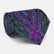 Mariposa abstracta magenta, azul y verde alucinant
