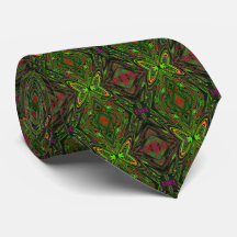 Mariposa abstracta verde lima retro alucinante