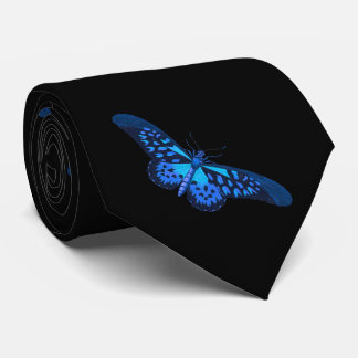 Corbata Mariposa azul negra