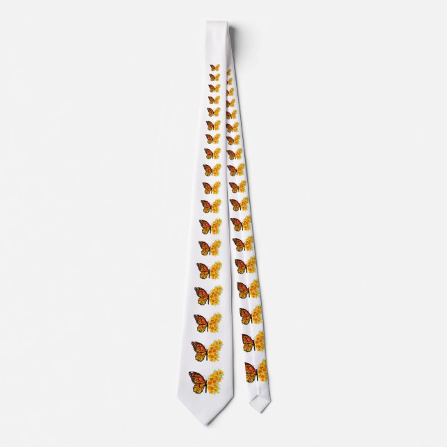 Corbata Mariposa de flores con amapola amarilla de Califor (Anverso)