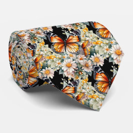 Corbata Mariposa Jardín Elegante Patrón Tejido de Cuello