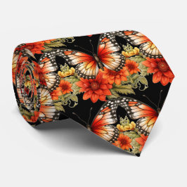 Corbata Mariposa Jardín Elegante Patrón Tejido de Cuello