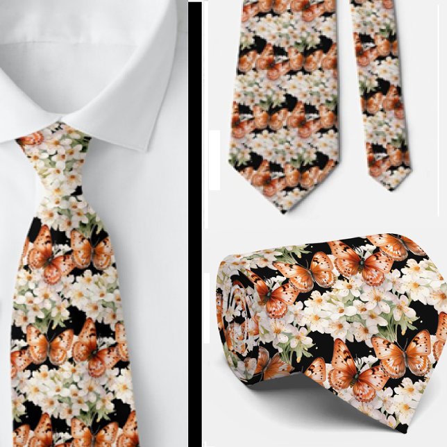 Corbata Mariposa Jardín Elegante Patrón Tejido de Cuello (Subido por el creador)