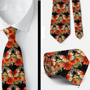 Corbata Mariposa Jardín Elegante Patrón Tejido de Cuello
