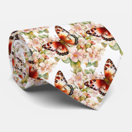 Corbata Mariposa Jardín Elegante Patrón Tejido de Cuello
