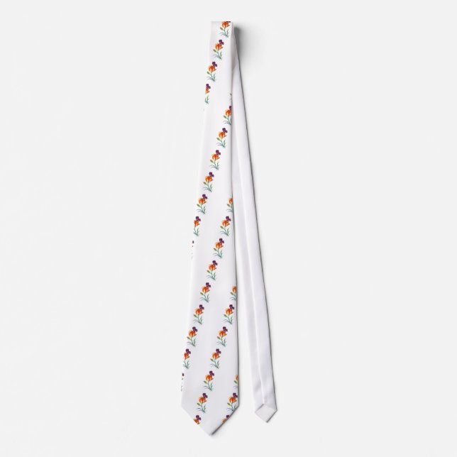 Corbata Mariposa y lirio tigrado de monarca (Anverso)