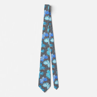 Corbata Mariposas azul acuarela y turquesa 1.