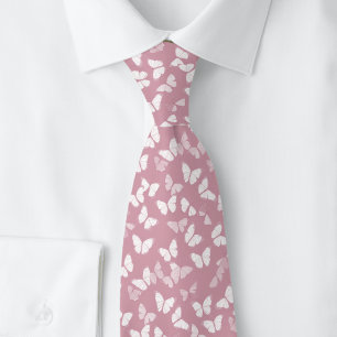 Corbata Mariposas de Vino Polvoriento