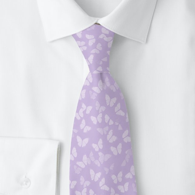 Corbata Mariposas Lavanda (Subido por el creador)