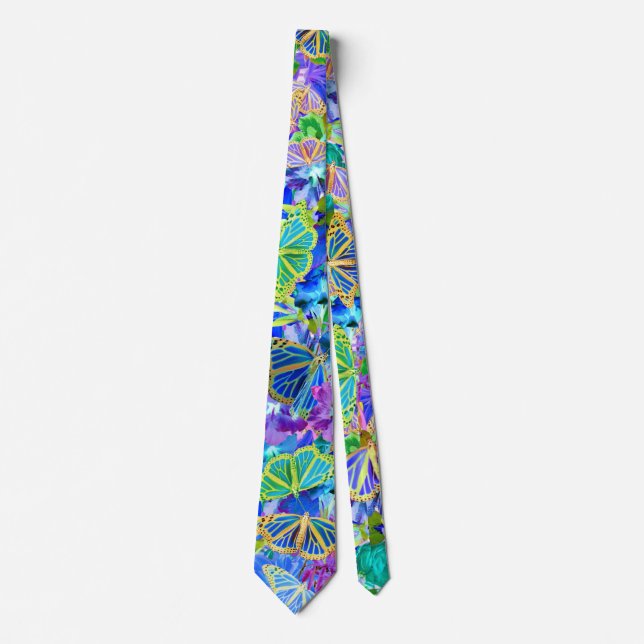 Corbata Mariposas Topic Blue Monarch (Anverso)