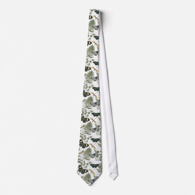 Corbata mariposas y libélulas antiguas (Anverso)