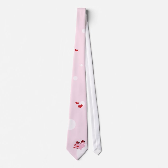 Corbata Mariquitas y corazones (Anverso)