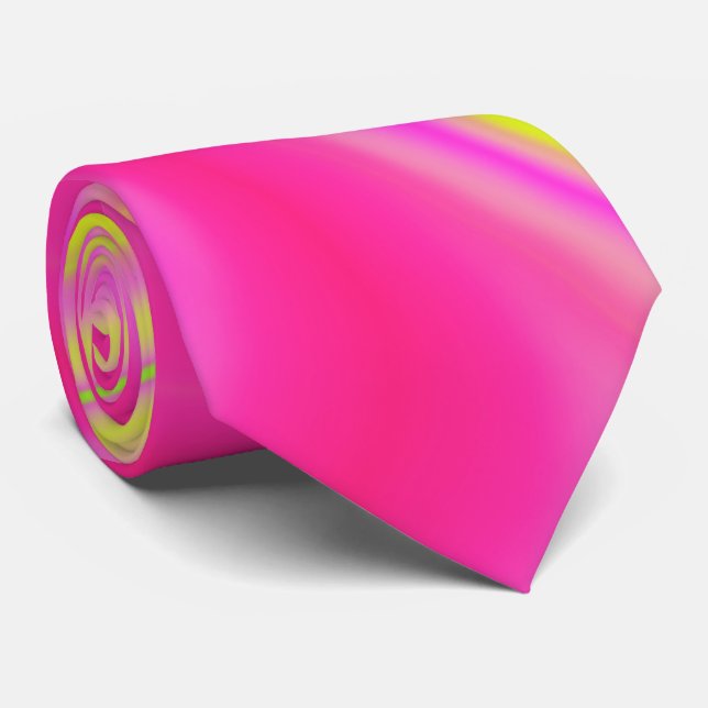 Corbata Mármol amarillo y rosa (Enrollado)