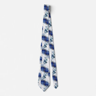 Corbata Mármol Azul Elegante