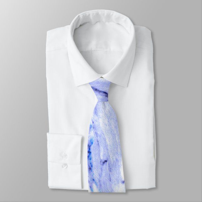 Corbata Mármol azul y blanco (Atado)