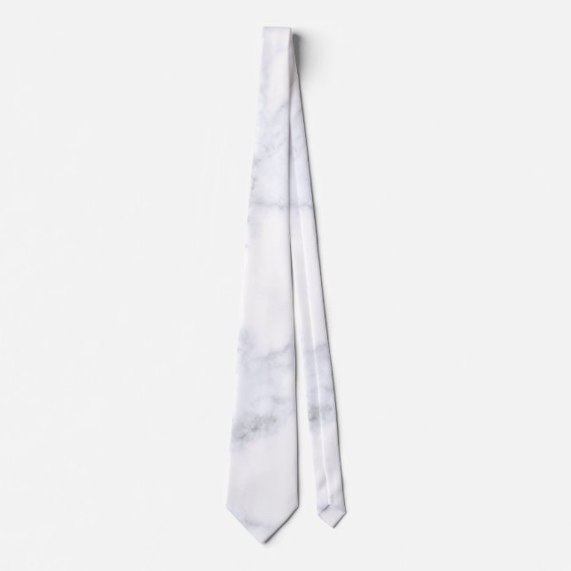 Corbata Mármol Blanco Moderno (Anverso)