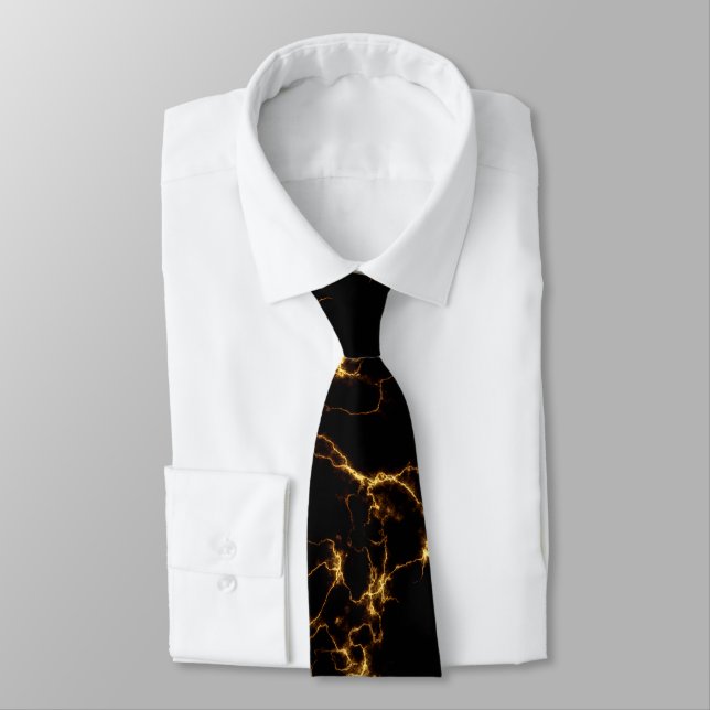 Corbata Mármol elegante style3 - oro negro (Atado)