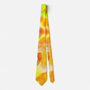 Corbata Mármol Lava Naranja Textura Topográfica Abstracta 