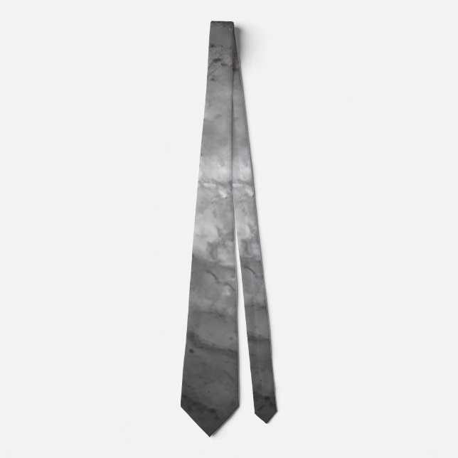 Corbata Mármol negro y blanco Moda moderna elegante (Anverso)