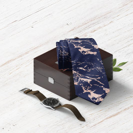 Corbata Mármol Rosa azul de la Marina de moda