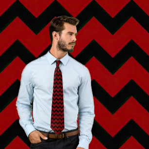 Corbata Maroon y Zig Zag Zag Tira a rayas