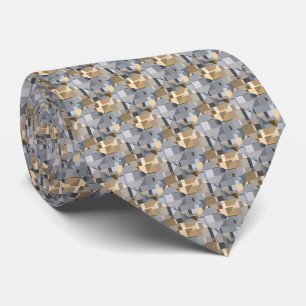 Corbata Marrón/Azul Tendencia de Patrón