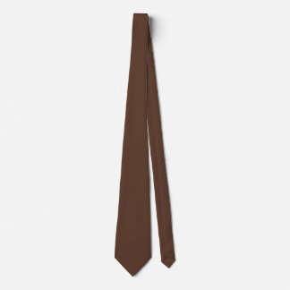 Corbata Marrón Chocolate Color Sólido Plano