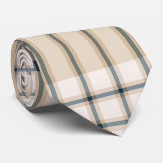 Corbata Marrón claro desnudo Elegante Tartán Tartán Tartán