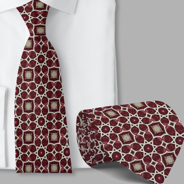 Corbata marrón con patrón geométrico artístico mod (Subido por el creador)
