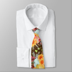 Corbata Marrón de Acción de Gracias de Otoño