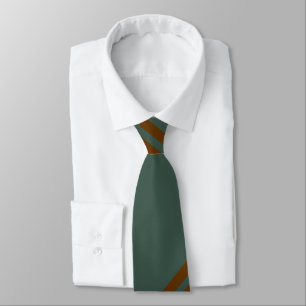 Corbata Marrón dorado y cian verde