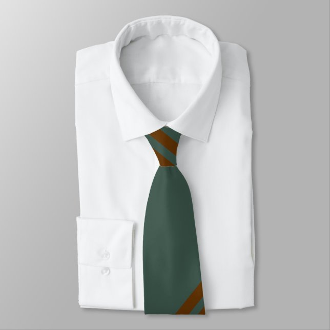 Corbata Marrón dorado y cian verde (Atado)