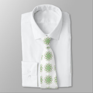Corbata Marrón gris verde floral y florido deja arte