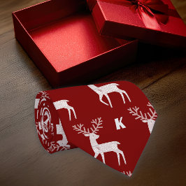 Corbata Marrón nórdico personalizado inicial