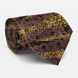 CORBATA MARRÓN Y BRILLO