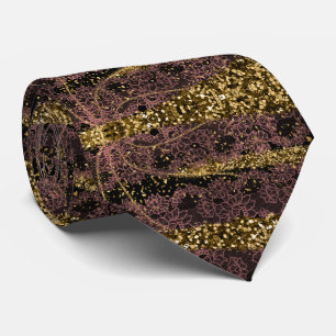 CORBATA MARRÓN Y BRILLO