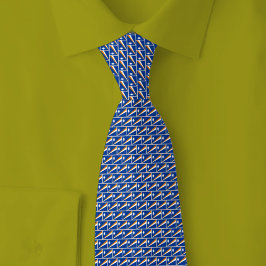 Corbata Marshall Islands Flag Brick Pattern