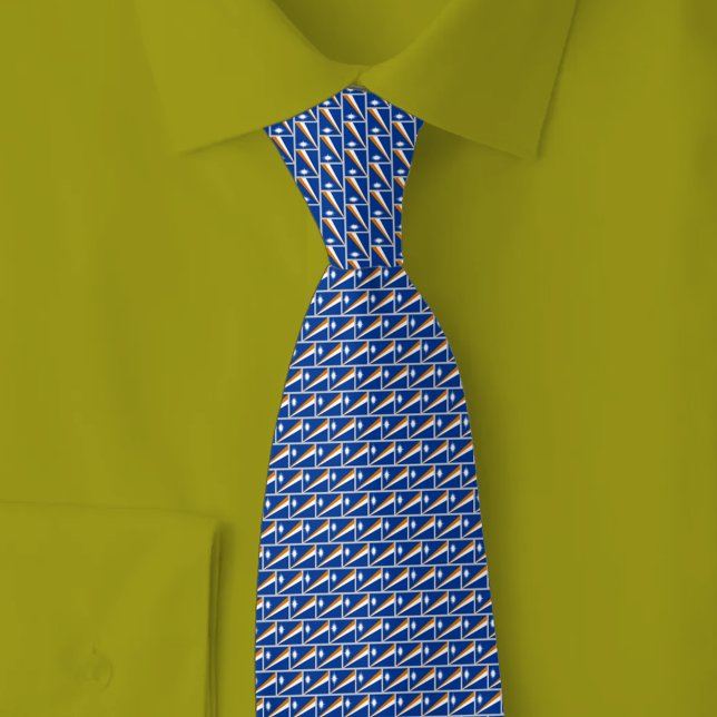 Corbata Marshall Islands Flag Brick Pattern (Subido por el creador)
