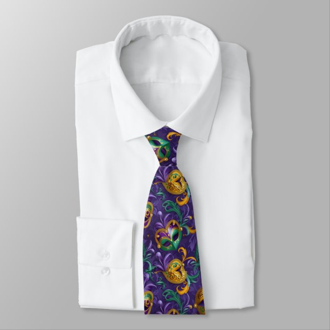 Corbata Máscara de Mardi Gras (Atado)
