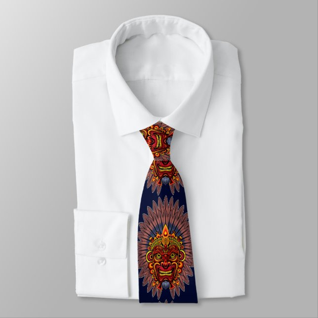 Corbata Máscara ritual del rey guerrero tribal (Atado)