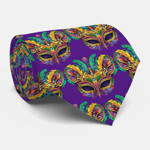 Corbata Máscara Tie-rrífica de Mardi Gras