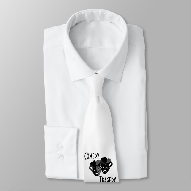 Corbata Máscaras de teatro de comedia y tragedia (Atado)