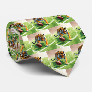 Corbata Mascota Bengala Tigre Con Fútbol